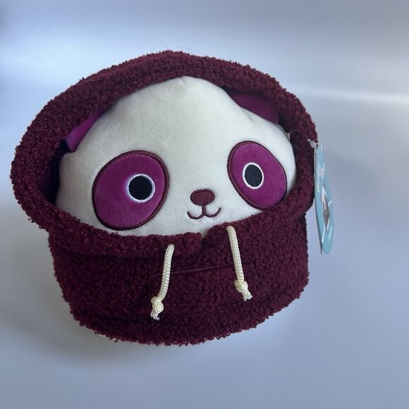 Squishmallows Panda Plush Hoodie Animal Squad 8" Ponder Panda Stuffed Animal - Picture 5 of 8